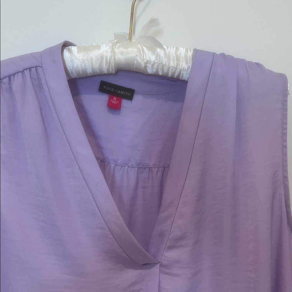 Vince Camuto Lilac V-Neck Top